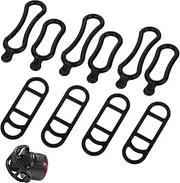Pack of 10 Bicycle Silicone Bands, Bicycle Light Elastic Band Torch Mounting Strap Holder Bicycle Stretch Rubber Rings Silicone Handlebar Holder for Bottle Mobile Phone Speaker
