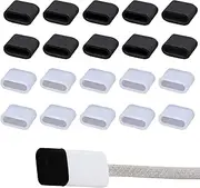 kiki fancy USB-C Protective Cap, Pack of 20, Dust Cap USB-C Connector Plastic Dustproof Cover of Data Cable, Dust Protection of Charging Cable, Cover Caps for USB Type-C (Black + Transparent)