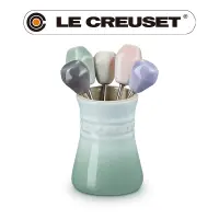 在飛比找PChome24h購物優惠-LE CREUSET-瓷餐叉組5入 (貝殼粉/淡粉紫/湖水綠