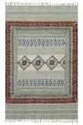 Red Multicolor Cotton Rug Boho Area Dhurrie Geometric Carpet Indoor Runnner Rug