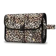 Portable Toiletry Cosmetic Travel Bag, Large Water Resistant Hanging Leopard