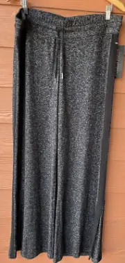 Betsey Johnson Jogger Pants XL Heather Gray Side Leg Split Performance Core