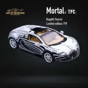 Mortal Bugatti Veyron Ceramic Dragon Blue/Black With Adjustable Wing 1:64