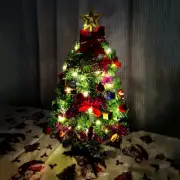 Small Mini Christmas Tree With LED Lights Xmas Tabletop Rtificial Ornament Gift