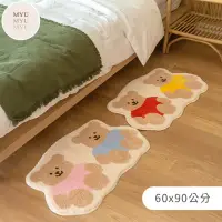 在飛比找momo購物網優惠-【MYUMYU 沐慕家居】韓系小熊二兄弟止滑吸水地毯(60x