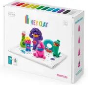 TOMY E73361 Hey Monsters Set-Colourful Modeling Kids-Air Dry Clay Kit 15 Cans...