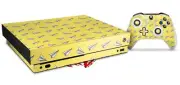 Skin for XBOX One X Console Controller Paper Planes Yellow Decal