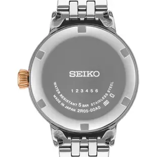 【SEIKO】精工 Presage 調酒師機械錶 SRE009J1 鋼錶帶 機械女錶 2R05-00A0S 白/玫瑰金 30.3mm