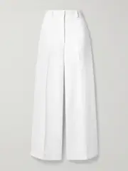 [KHAITE] KHAITE - Bacall Crepe Wide-leg Pants - White - US2 US 2 White