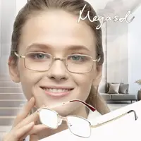 在飛比找momo購物網優惠-【MEGASOL】高品質水晶鏡片老花眼鏡便攜摺疊款(中性橢圓