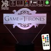 GAME OF THRONES SIGL 3D LED Battery USB Night Light 7 Colour Changing Room Lamp