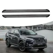 2PCS Black Fixed Running Board fits for Toyota RAV4 2019-2024 Side Step Nerf Bar