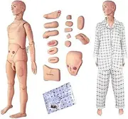 CHROX PVC Patient Care Skill Dummy Model Nursing Training Manikin,Demonstration Human Manikin for Nursing Training,Training CPR Simulator,170 Cm Male & Female Anatomical Mannequin