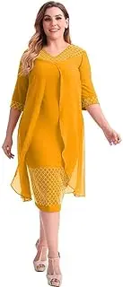 [PolyJolly] Mother of Bride Groom Dress Ladies Formal Dress Elegant Wedding Guest Suit Dress Plus Size