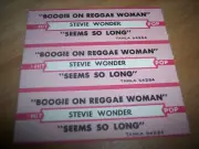 3 Stevie Wonder Boogie On Reggae Woman / Seems So Long Jukebox Title Strips