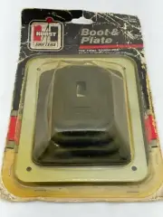 NOS Hurst Shifter Boot Metal Retainer Ring New Old Stock Rubber Emblem Cover