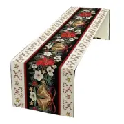 Christmas Botanical Table Runner, Rustic Farmhouse Style W13"x L36" Christmas-8