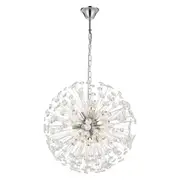 Lerida Chrome 9 Light Crystal Ball Chandelier 50cm Pendants Lights Telbix Lighting