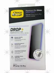 Otterbox Premium Pro Glass Privacy Guard Screen Protector iPhone 15 Pro NIB