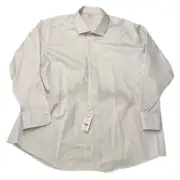 Brooks Brothers Makers Blue White Cotton Shirt Button Down 3XL 2XL 20 Stripe USA