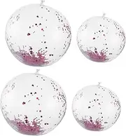 Toyvian 4Pcs Scrap Inflatable Beach Balls Water Play for Summer Fun for Pool Garden and Beach Parties Easy to Inflate