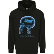 Trains on the Brain Trainspotting Funny Mens 80% Cotton Hoodie