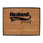 Husband Since 2018 - Funny Novelty Doormat Man Cave Floor mat