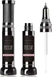 Nail Rhinestone Glue Gel, Upgrade Gel Nail Glue with Brush & Pen Tip Super Stron