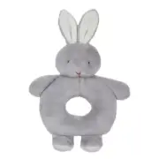 Bunnies by the Bay - Ring Rattle: Grady Bunny Grey - Rattle