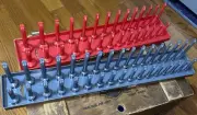 Hansen Global 1/2" Drive Metric & SAE Standard & Deep Socket Tray Organizer Set