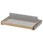 KOMPLEMENT pull-out tray with shoe insert, white stained oak effect/light grey, 50x35 cm