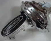 CHROME 9" Power Brake Booster & 1-1/8" Bore Polished Wilwood Master Cylinder BBC
