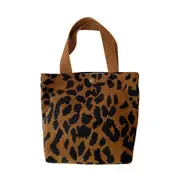 2 Pcs Student Animal Pattern Bento Case Lunch Picnic Tote Portable Corduroy Lunch Bags Fashion Exquisite Shopping Bag