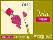 Honsell Fabriano Tela 68003040 Oil Painting Paper with Linen Structure 300 g/m² 30 x 40 cm 10 Sheets Pad Glued on 4 Sides Acid-Free and Age-Resistant
