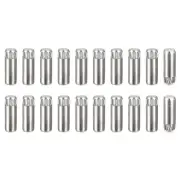 4x10mm 304 Stainless Steel Dowel Pins, 20Pcs Knurled Head Flat End Dowel Pin