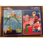 2手兒童拼圖 誠品書局購買   12+24片卡通拼圖  BLUE QNCHOR JIGAW PUZZLE