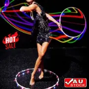 Detachable LED Light-Up Exercise Fitness Hoop Lose Weight Colour Changing KC