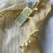 New TIGER TREE yellow tassel tribe scarf