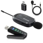 Wireless Lapel Microphone for Computer, USB lavalier Mic System for MacBook, ...