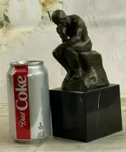 Collectible Figurine Bronze Decor Home Decoration Rodin Thinker Famous Work