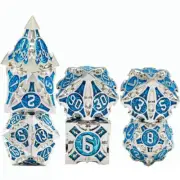 7pcs/set D&D Dice Set Metal Dice Dungeons & Dragons Game Accessories Popular A4
