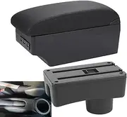 for T&oyota for Aygo Car Armrest Car Accessories Interior Details Storage Box Retrofit Parts Car Centre Console Storage Box(A2 7USB)