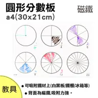 在飛比找蝦皮購物優惠-【WTB教具】圓形分數板 a4(30x21cm) 數學板 教