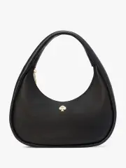 Kayla Pebbled Leather Crescent Shoulder Bag