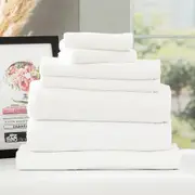 Cobblestone Ribbed Bath Towel Sets White