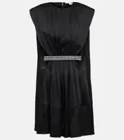 [Stella McCartney] Stella McCartney Embellished satin minidress AU 6 black