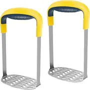 2Pcs Potato Masher,Potato Masher Kitchen Tool,Stainless Steel Potato Masher,Sweet Potato Masher Tool,Potato Press for Mashed Potato