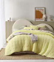 Hugo Butter Cotton Gauze Quilted Coverlet Set