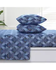 Azores Home Sofi Printed 100% Cotton Flannel Sheet Set