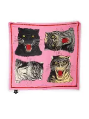 Tiger Head Silk Scarf